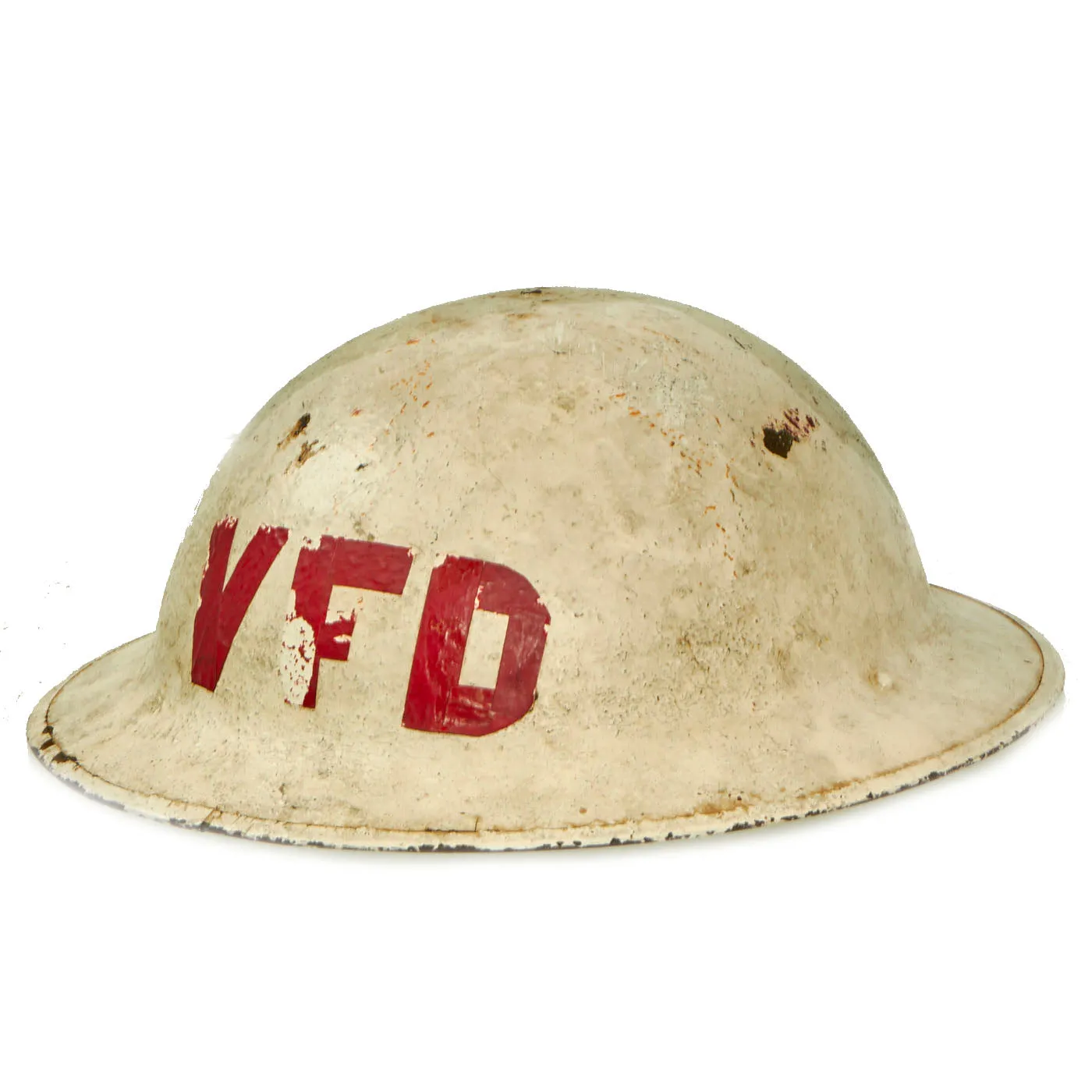 Original U.S. WWI Repurposed M-1917 Helmet For Volunteer Fire Department Use - Complete