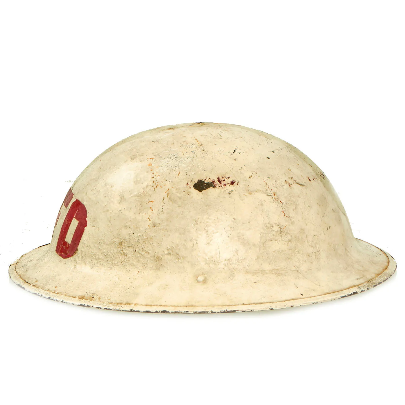 Original U.S. WWI Repurposed M-1917 Helmet For Volunteer Fire Department Use - Complete