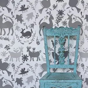 Otomi Allover Damask Wall Stencil