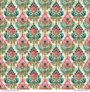 Pink Turquoise Elegant 4 Pattern Vinyl Sheet/Wrap