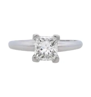 Platinum Princess Diamond 1.02Ct Solitaire Engagement Ring