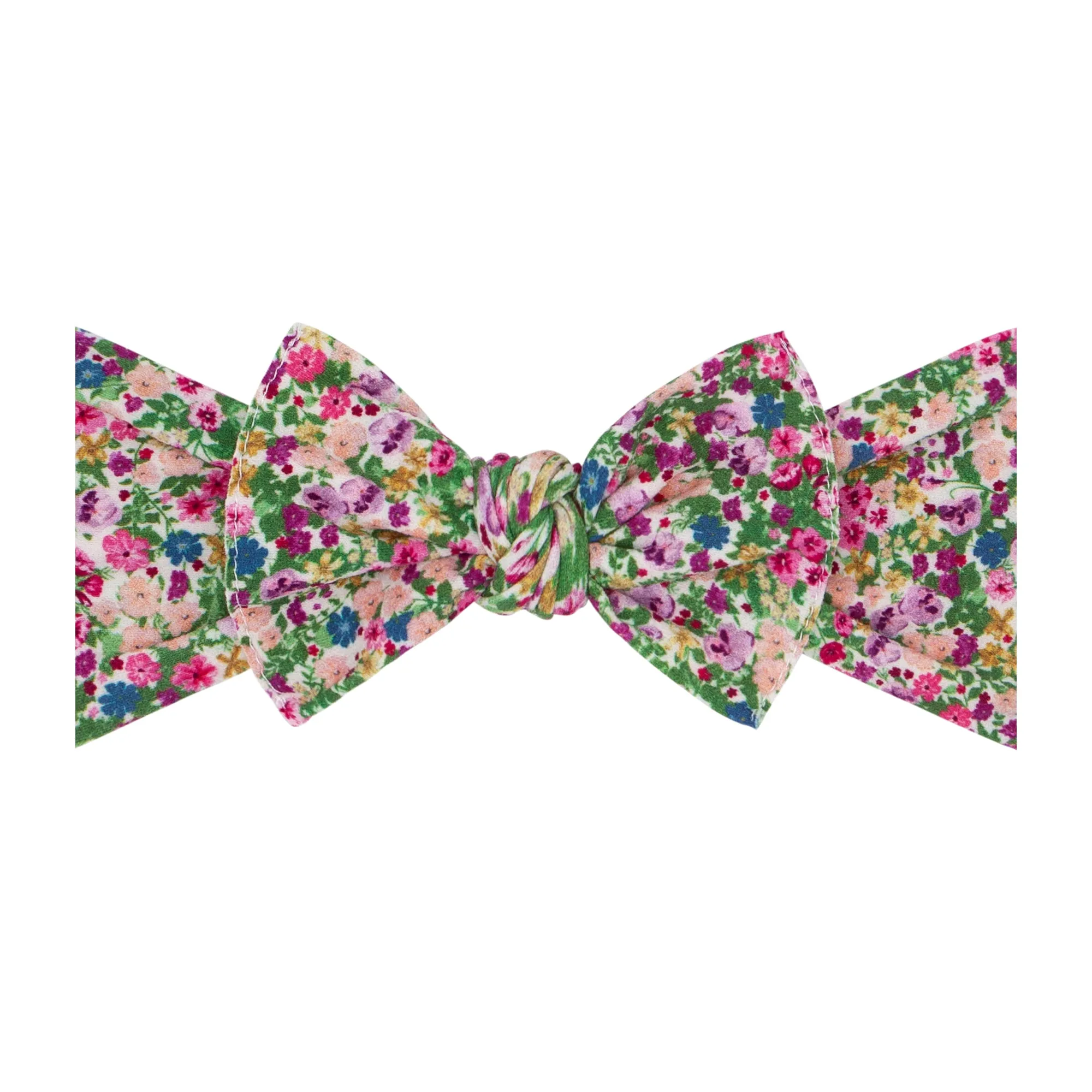 PRINTED KNOT HEADBAND: foxglove floral