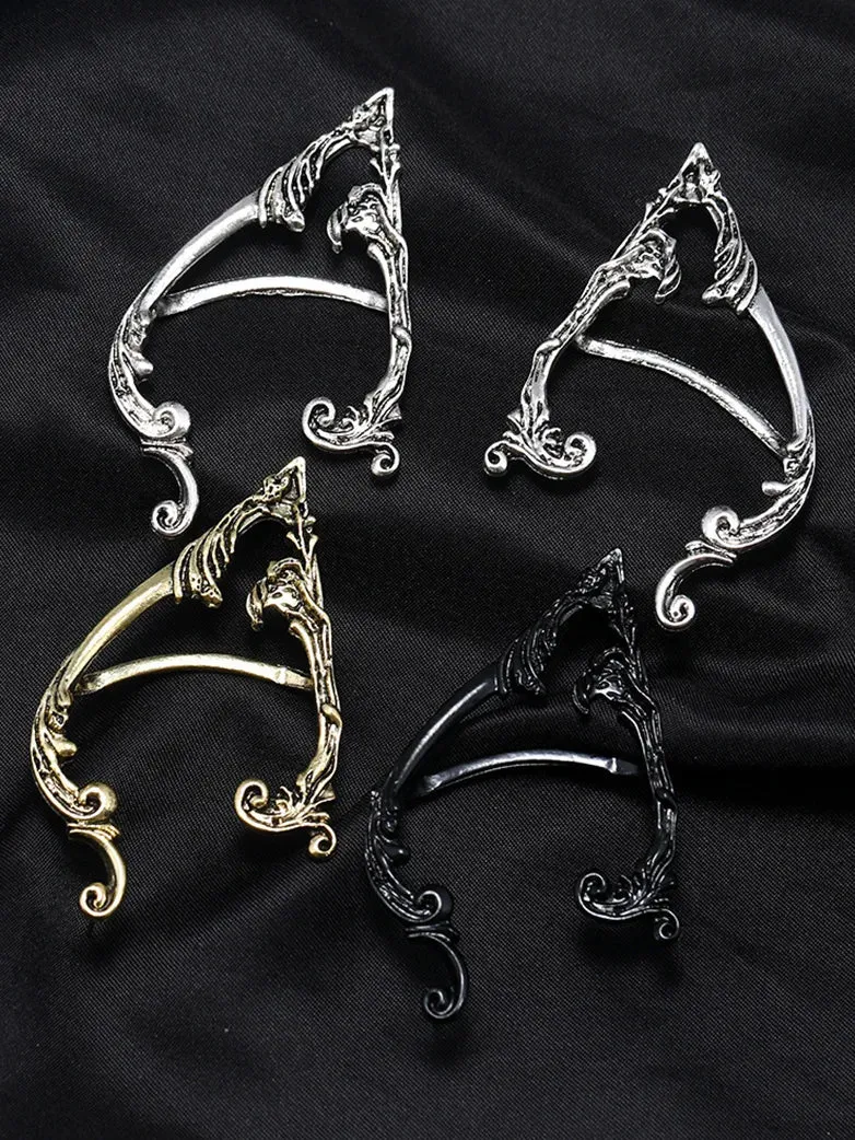 Punk Style Dark Elf Ear Hook Gothic Ear Clips