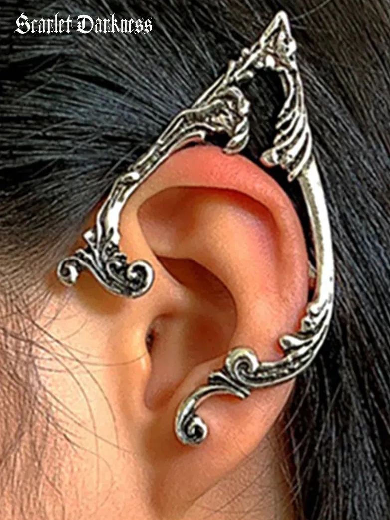 Punk Style Dark Elf Ear Hook Gothic Ear Clips