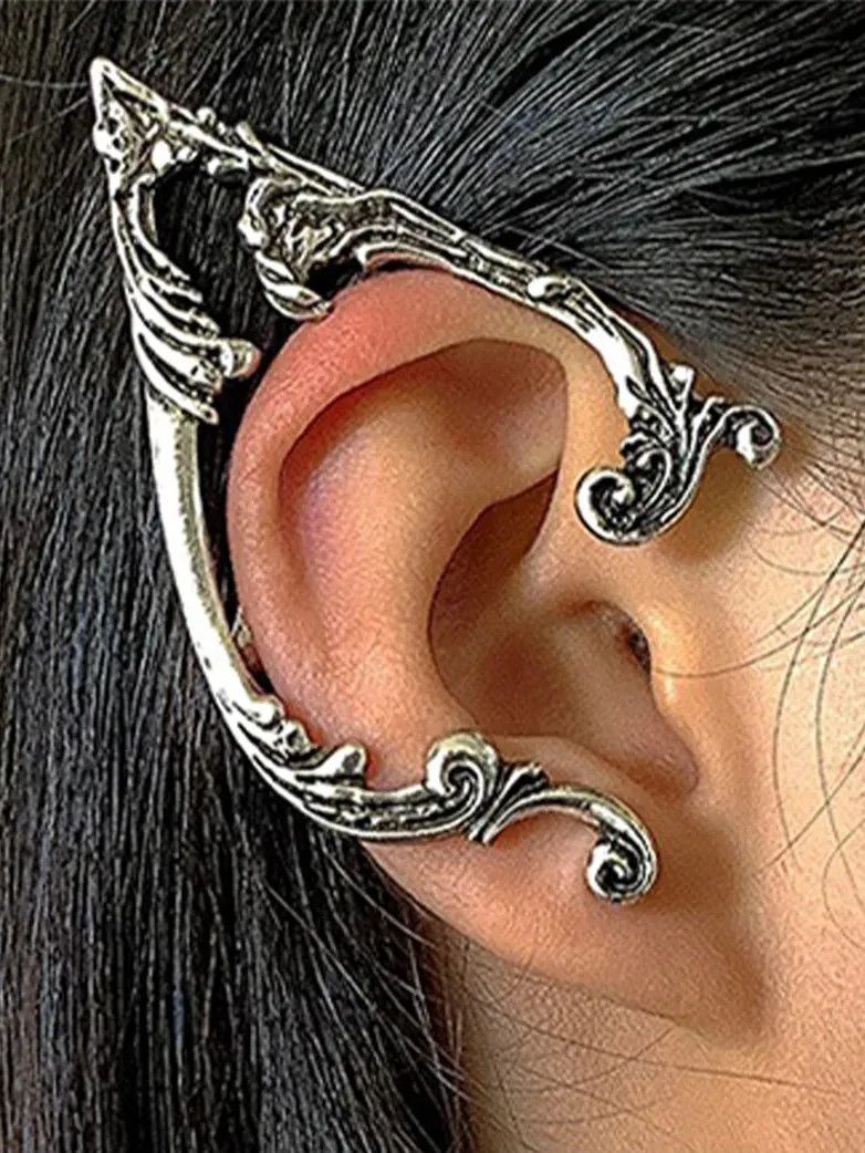 Punk Style Dark Elf Ear Hook Gothic Ear Clips