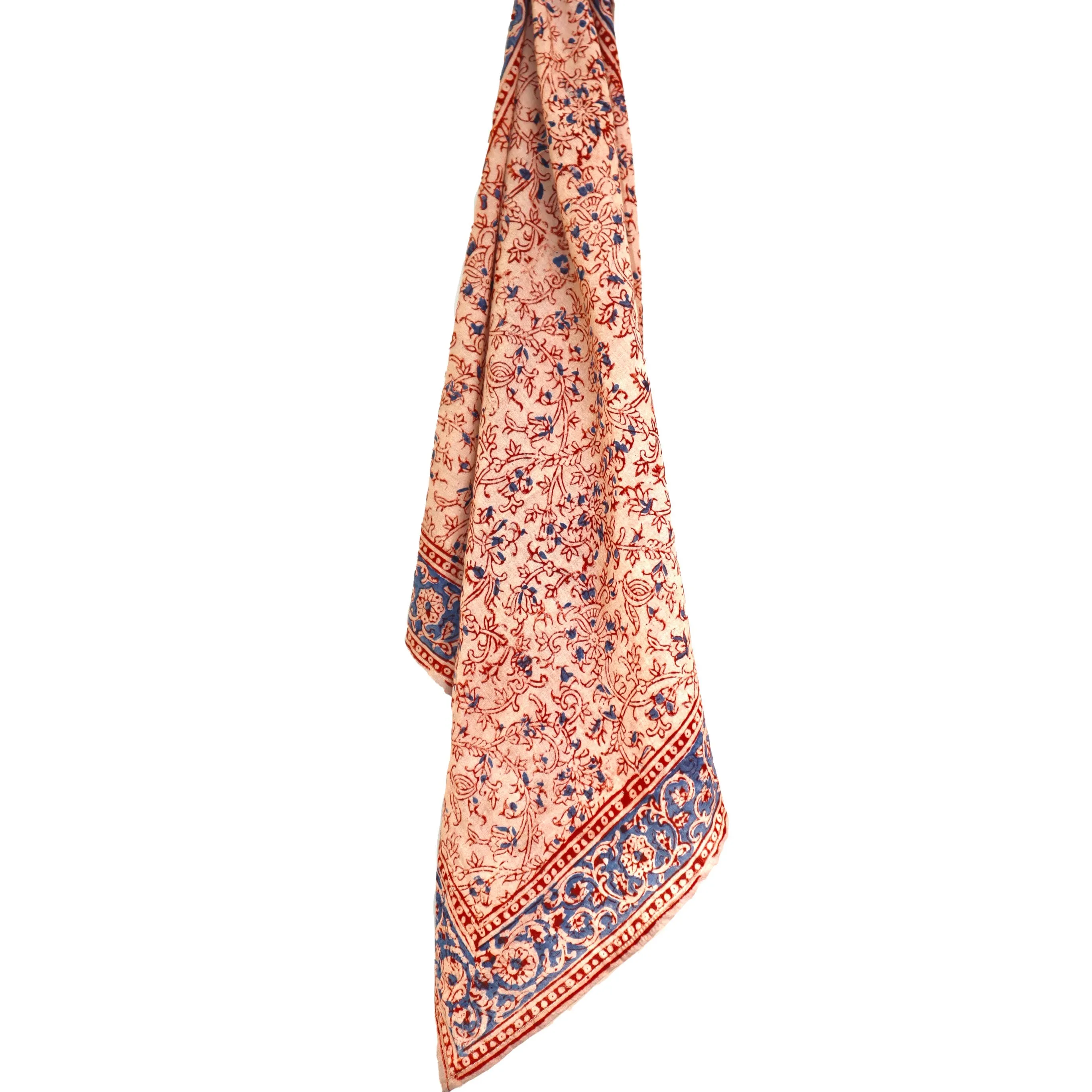 Rosewood Blossom - Kalamkari Cotton Bandana (KK1417)