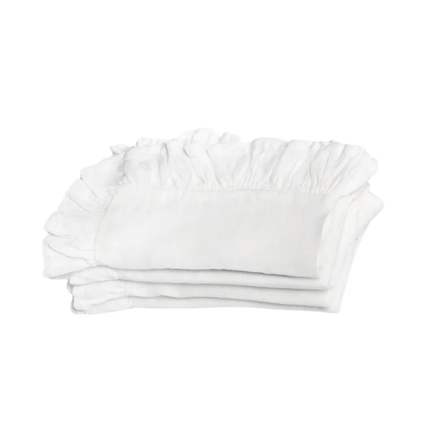 Ruffle edge napkins set of four