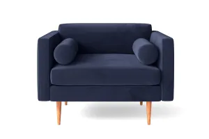 Salerno Armchair Dark Blue Velvet