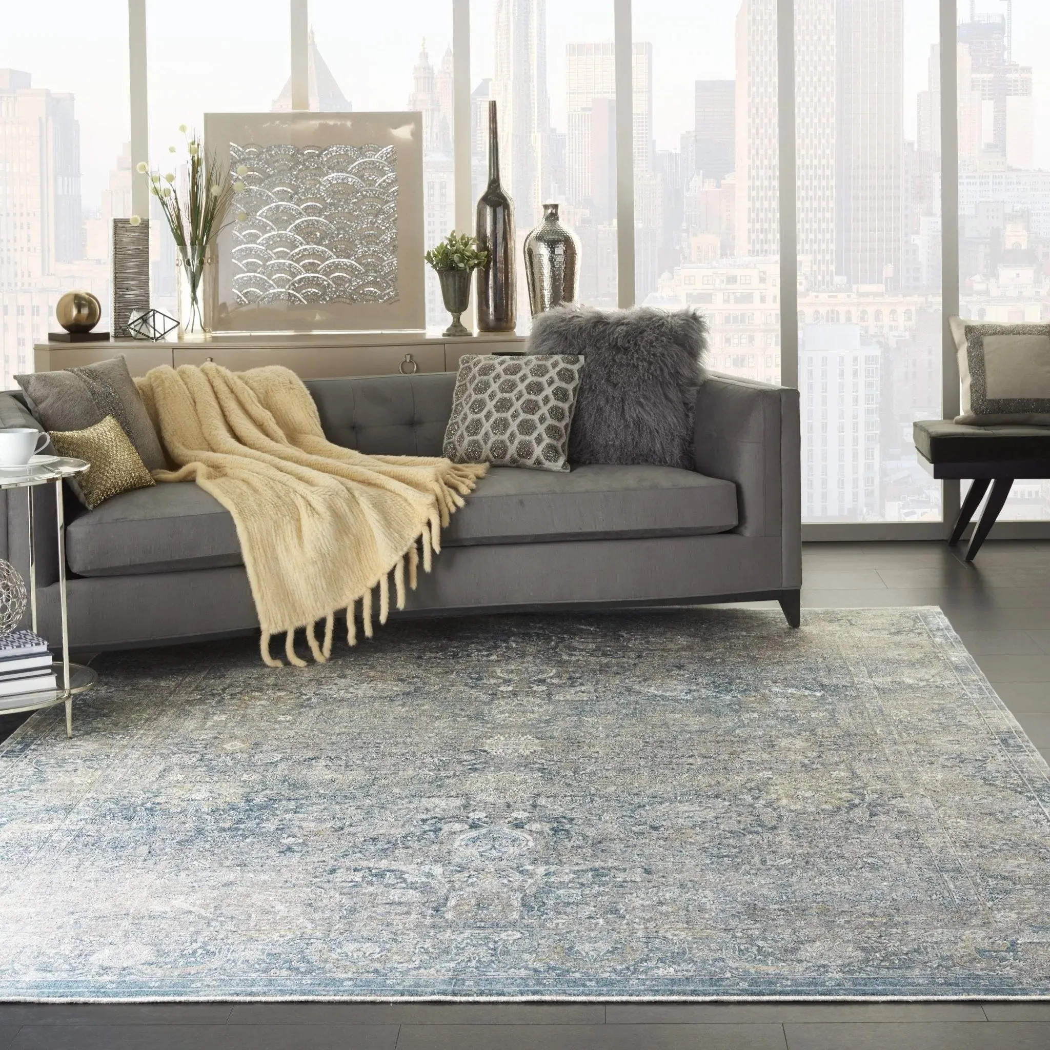 Starry Nights STN01 Cream Blue Rug