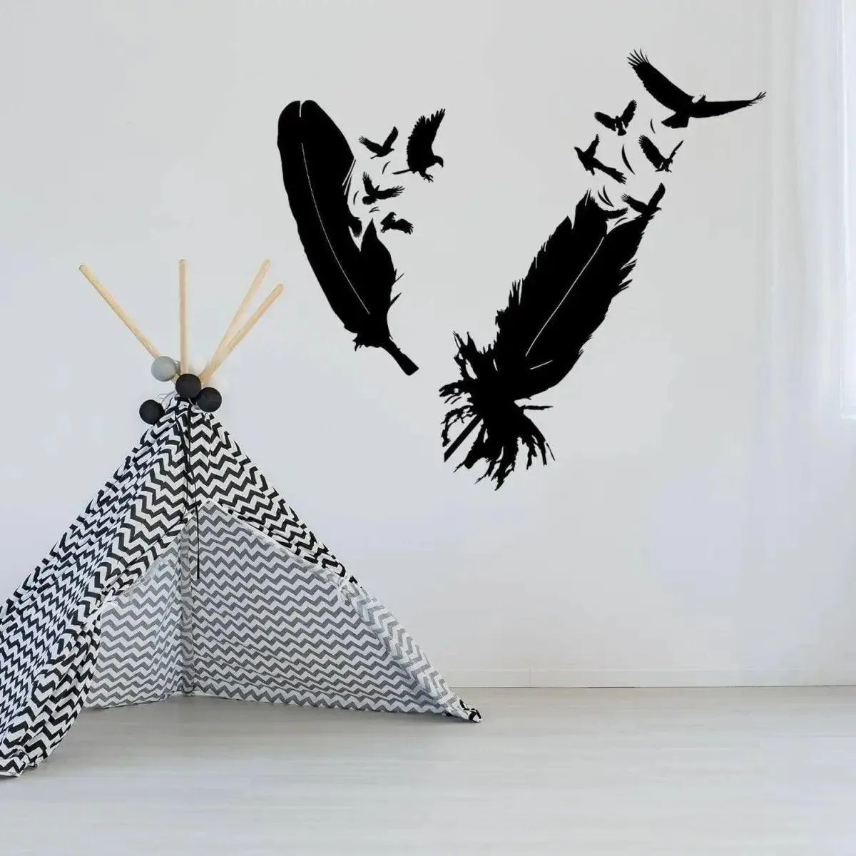 Stylish Bird Design Wall Sticker - Modern Wall Art, Avian Decals