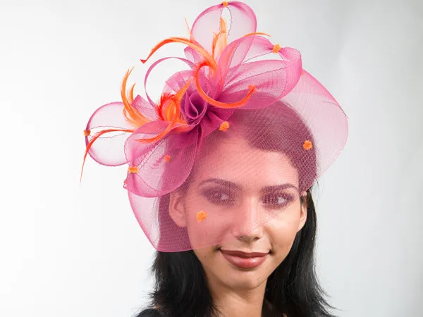 Tequila Sunrise Fascinator