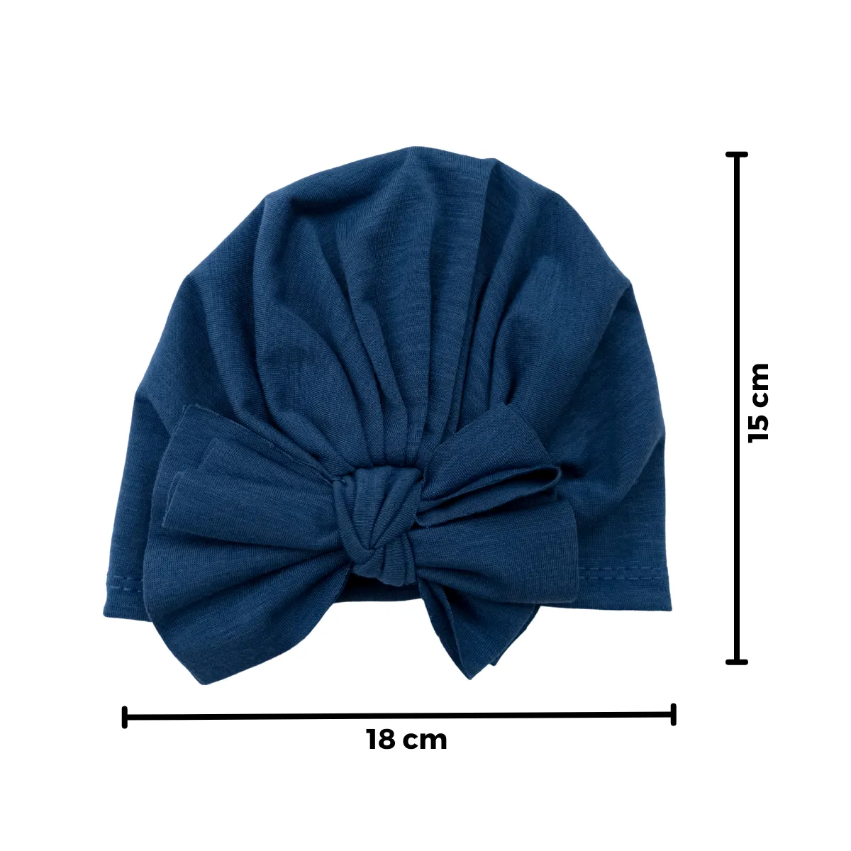 THE LITTLE LOOKERS Unisex Soft Hosiery Turban Bow Knot Cap, Baby Headwear | Suitable for 3 to 18 Months Baby