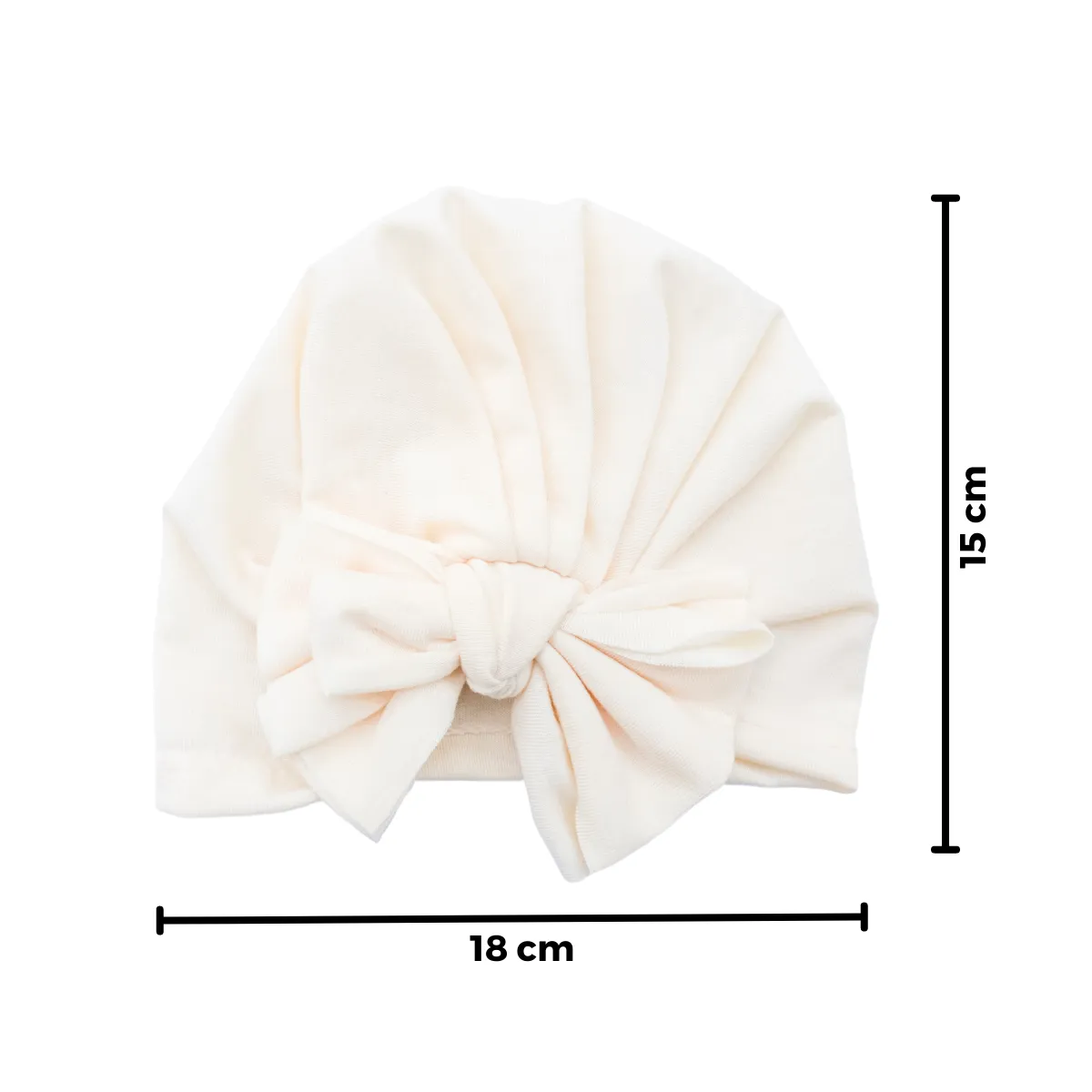 THE LITTLE LOOKERS Unisex Soft Hosiery Turban Bow Knot Cap, Baby Headwear | Suitable for 3 to 18 Months Baby