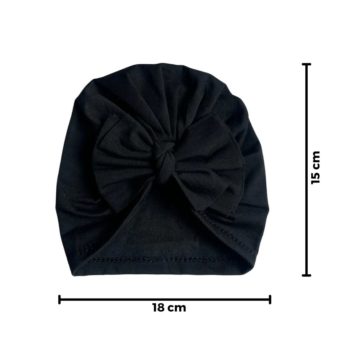 THE LITTLE LOOKERS Unisex Soft Hosiery Turban Bow Knot Cap, Baby Headwear | Suitable for 3 to 18 Months Baby