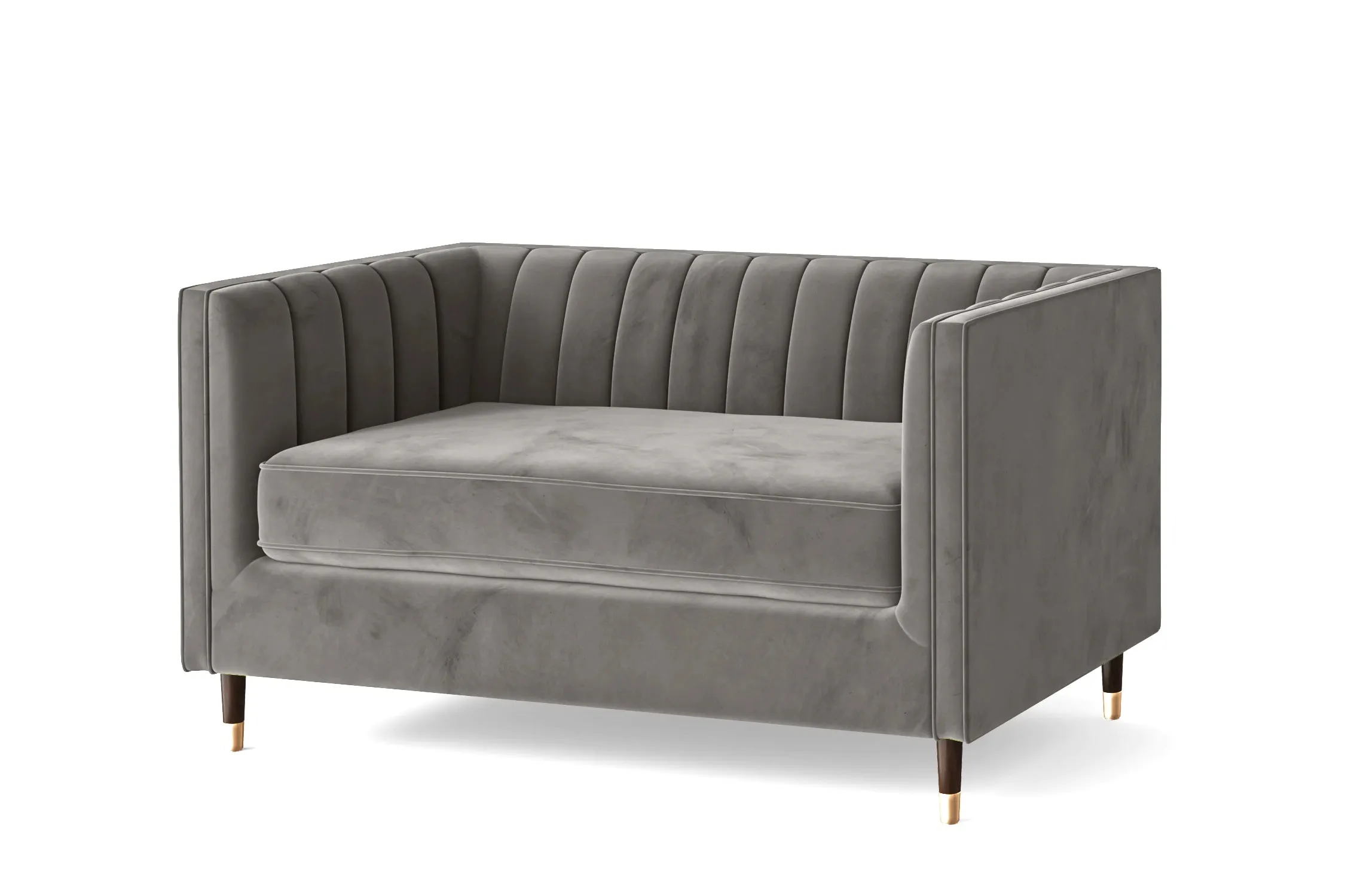 Tivoli 2 Seater Sofa Grey Velvet