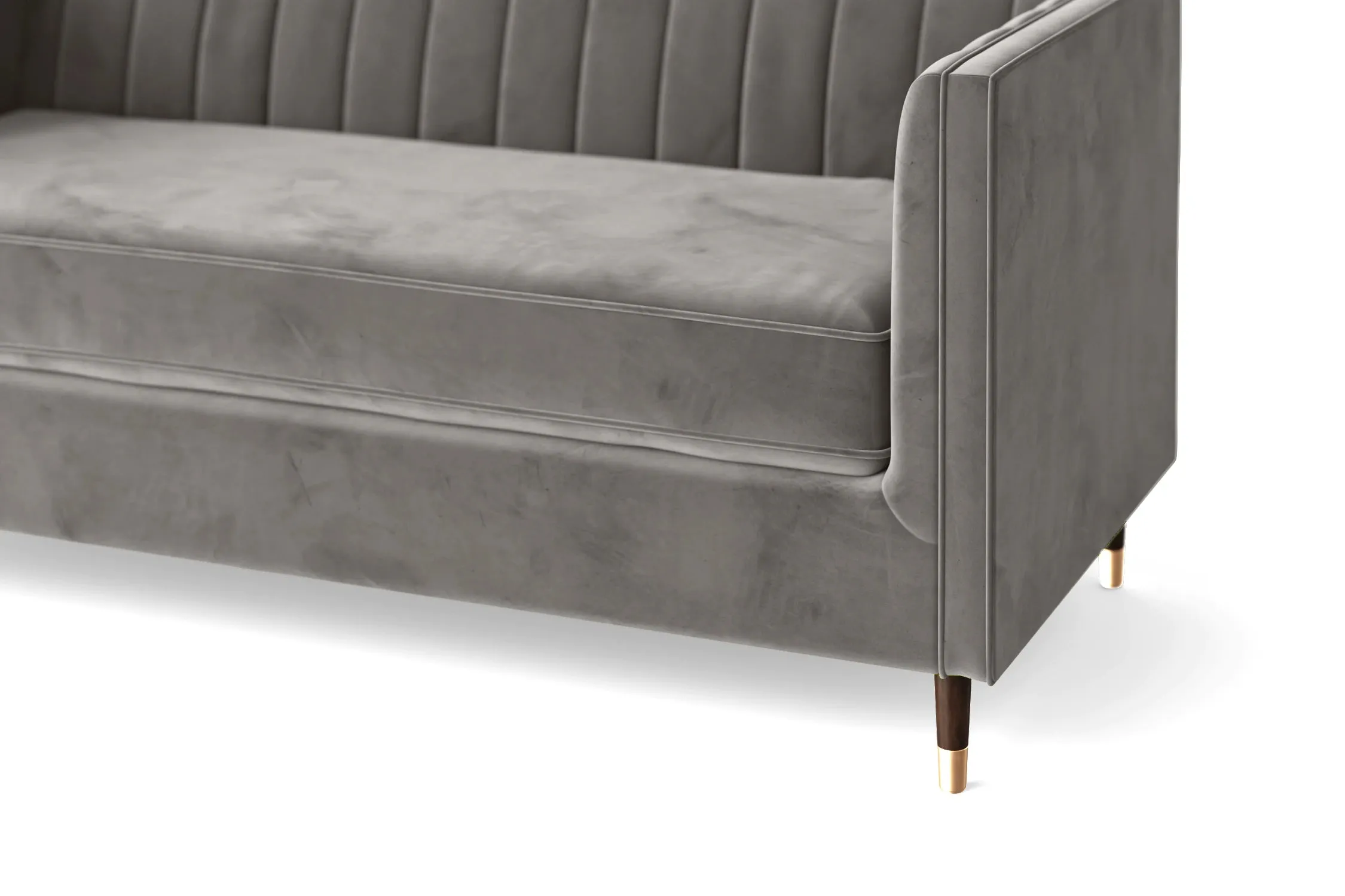 Tivoli 2 Seater Sofa Grey Velvet