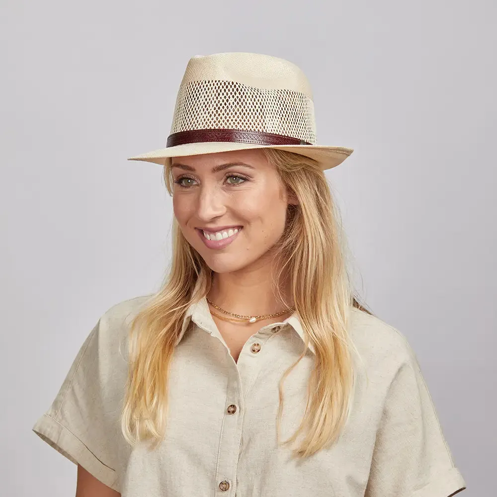 Tuscany | Womens Fedora Straw Trilby Hat