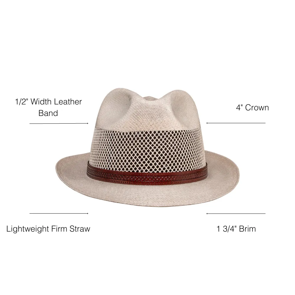 Tuscany | Womens Fedora Straw Trilby Hat