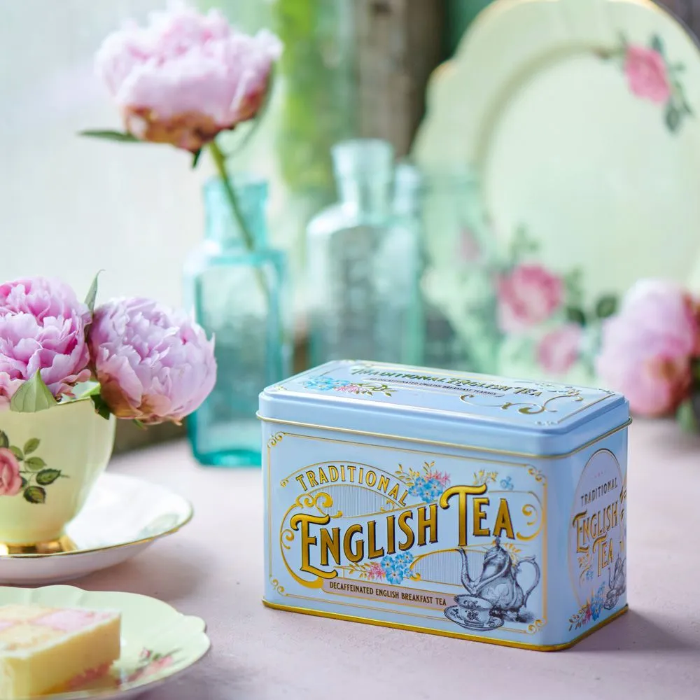 Vintage Victorian Classic Tea Tin - Powder Blue