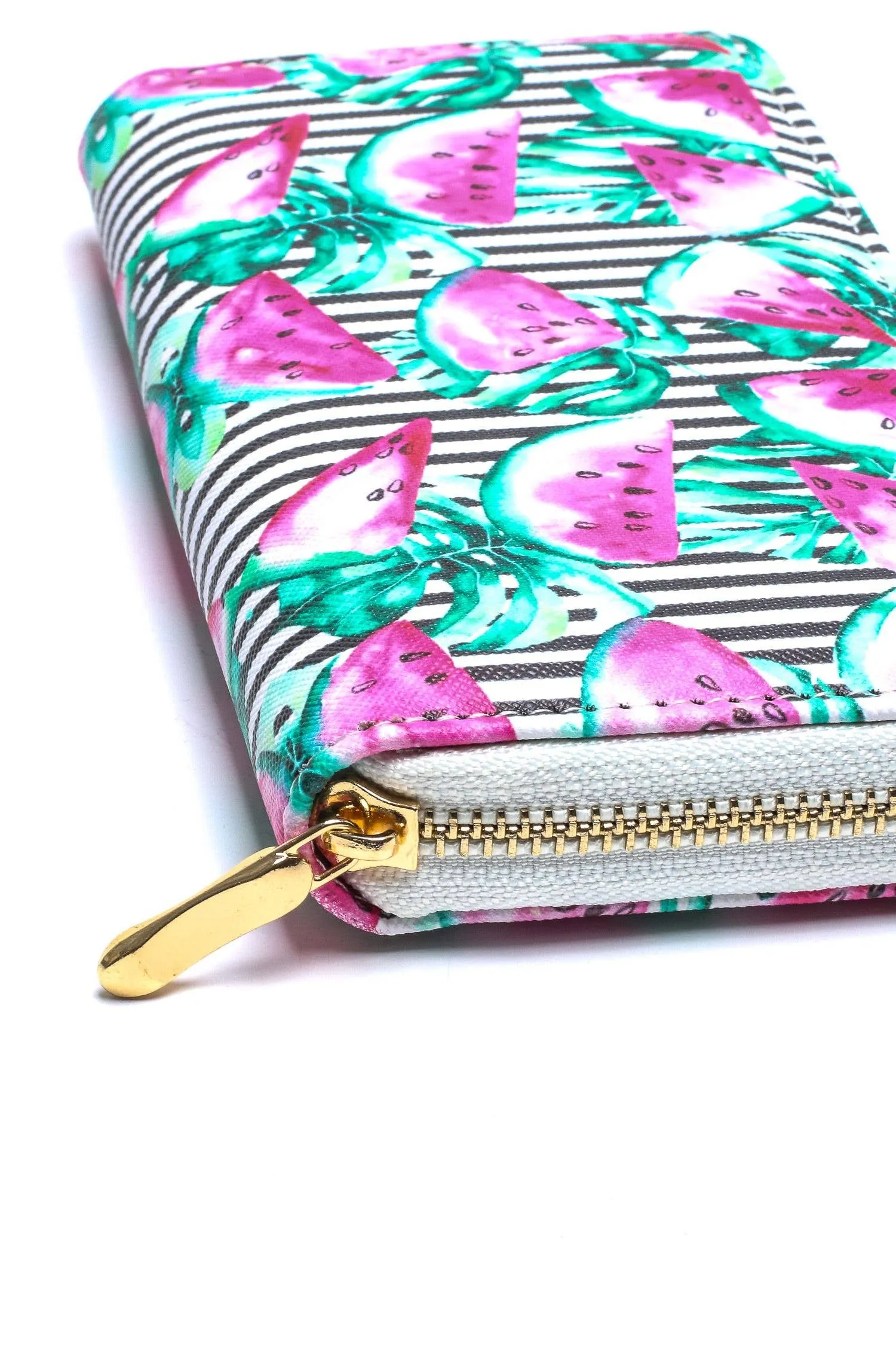 Watermelon Print Zipper Wallet