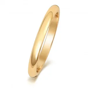 Wedding Band  9ct D Shape  2mm Wedding  Ring W101L