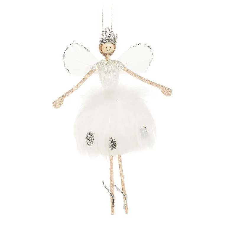 White Feather Angel Ornament