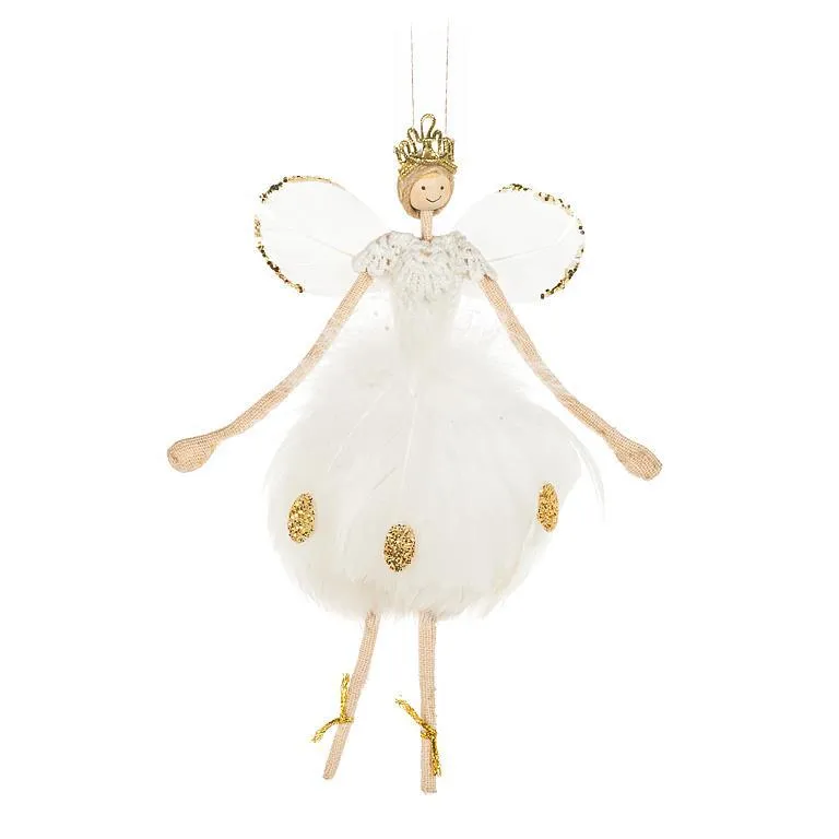 White Feather Angel Ornament