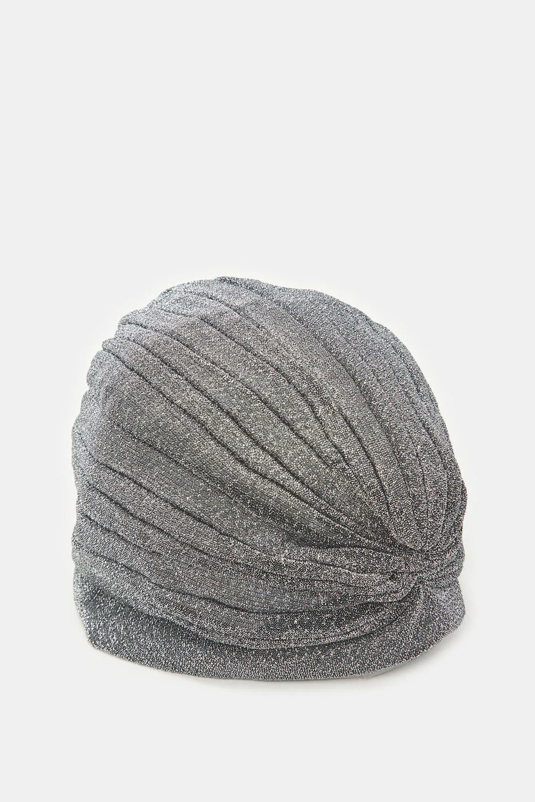 Women Grey Ruched Turban