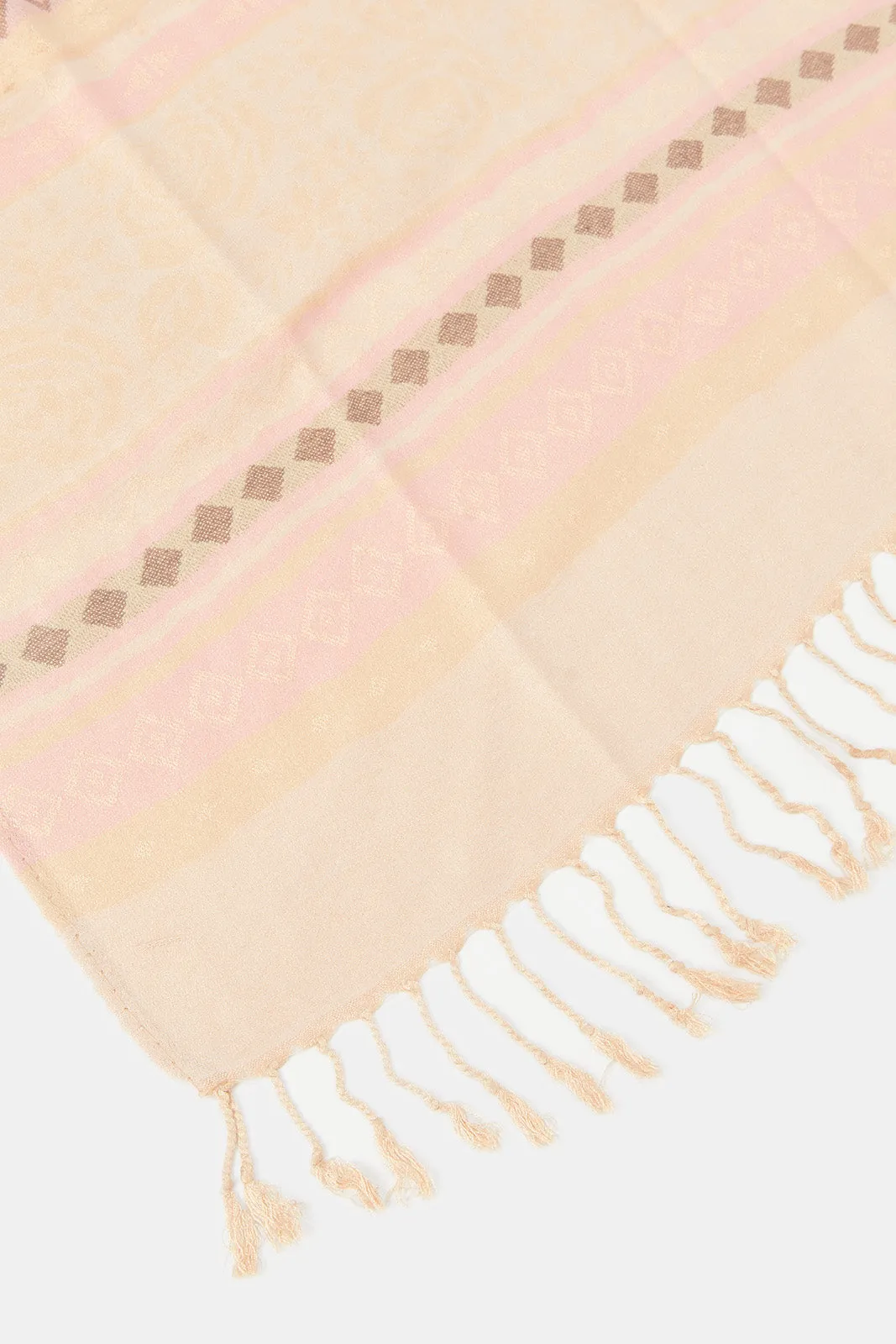 Women Pink Printed Scarf