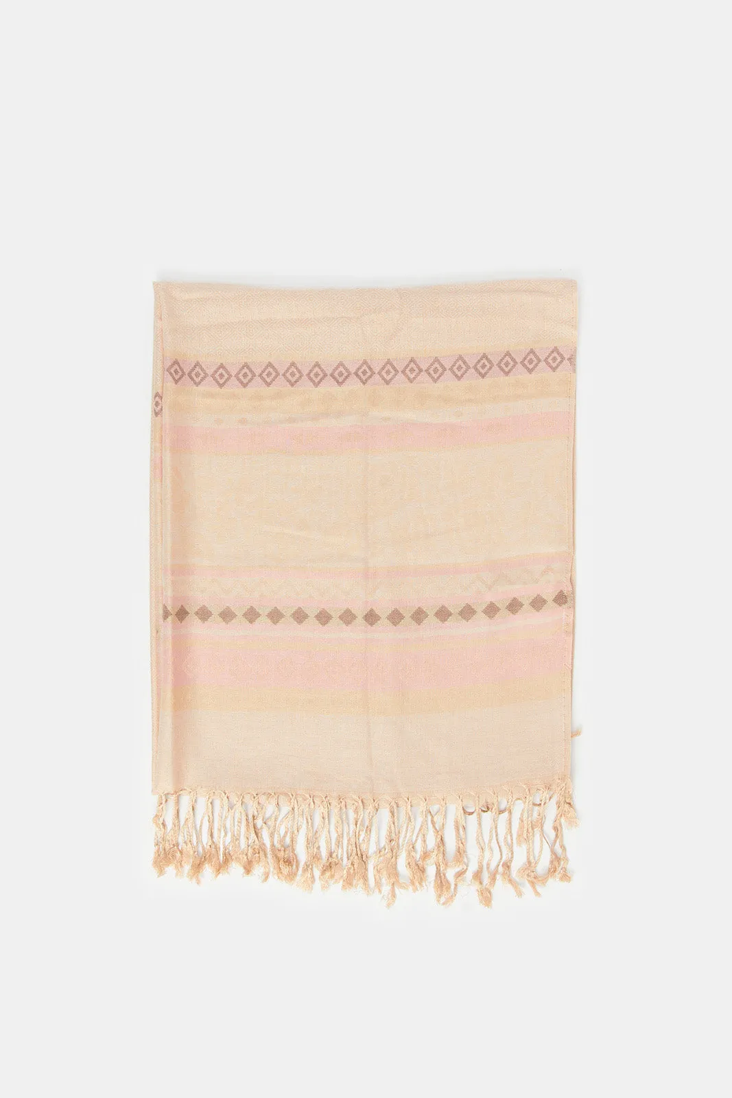 Women Pink Printed Scarf