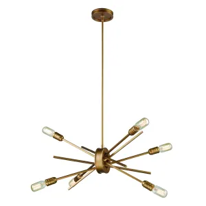 Xenia 22" 6 Light Chandelier in Matte Gold